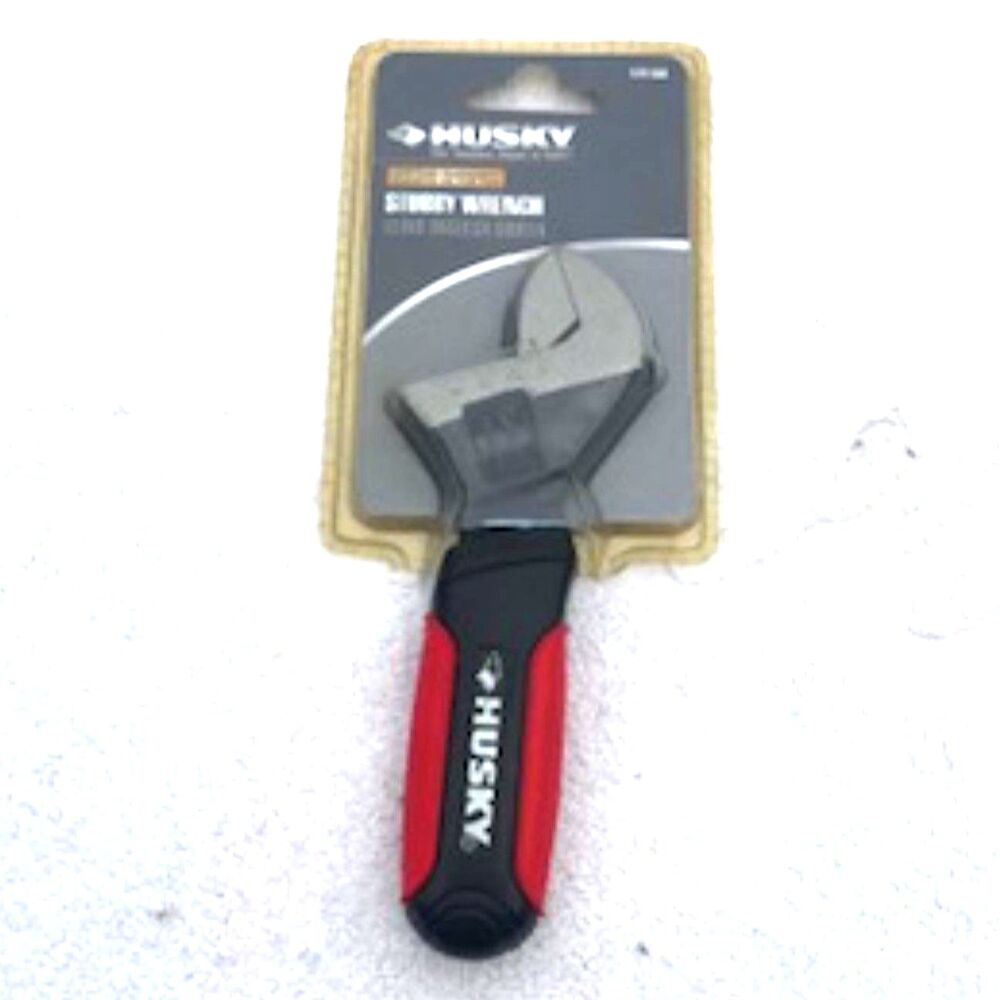 6" Stubby Adjustable Wrench w/ Comfort Grip . Husky . New in the Pack